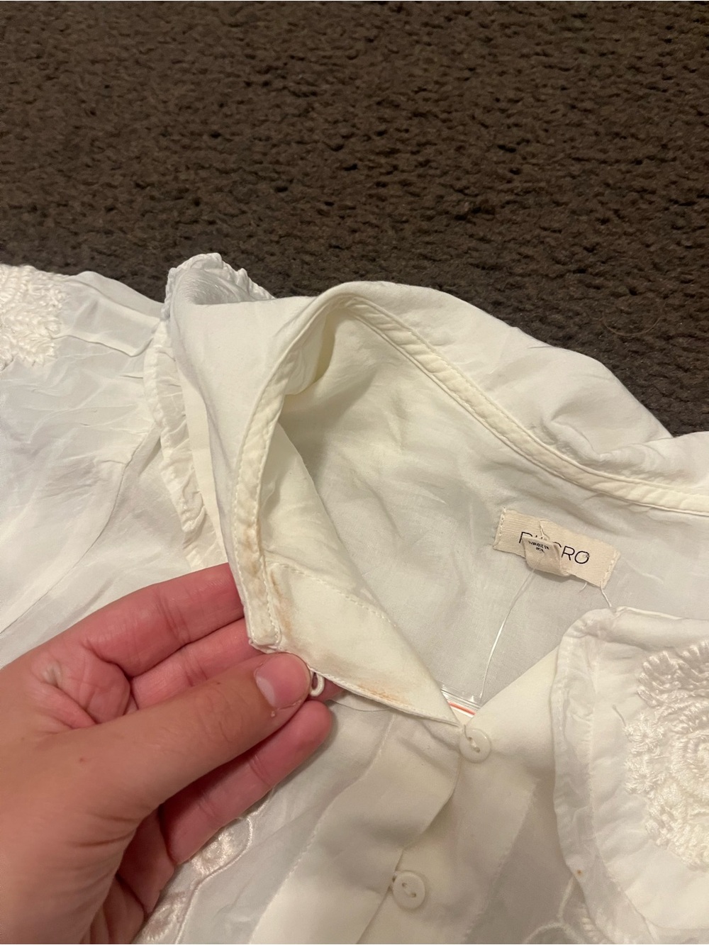 Anthropologie Pilcro Kiera Floral Dainty White Blouse NWT NEW - Picture 9 of 12